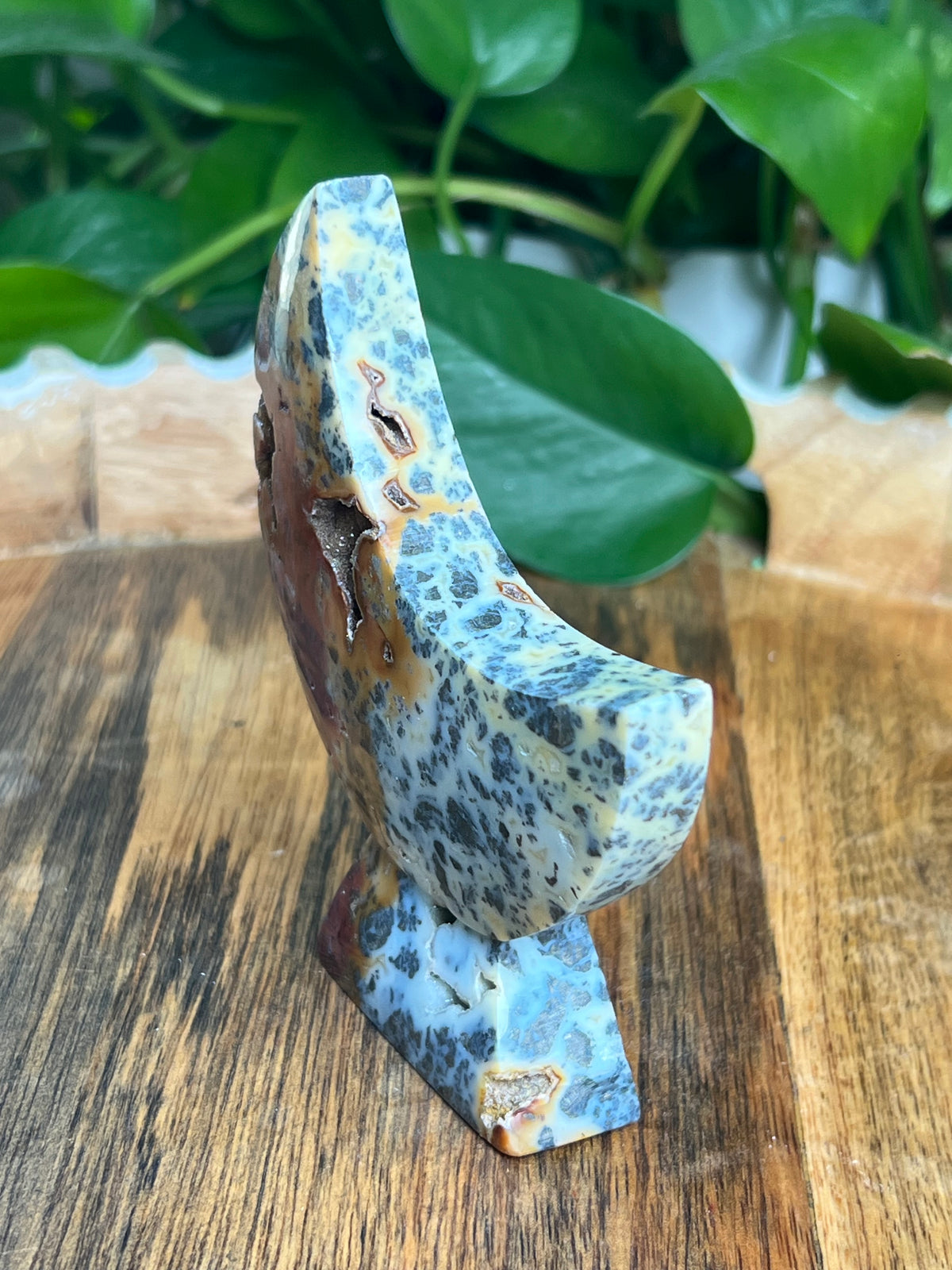 Marcasite Self Standing Moon: BR