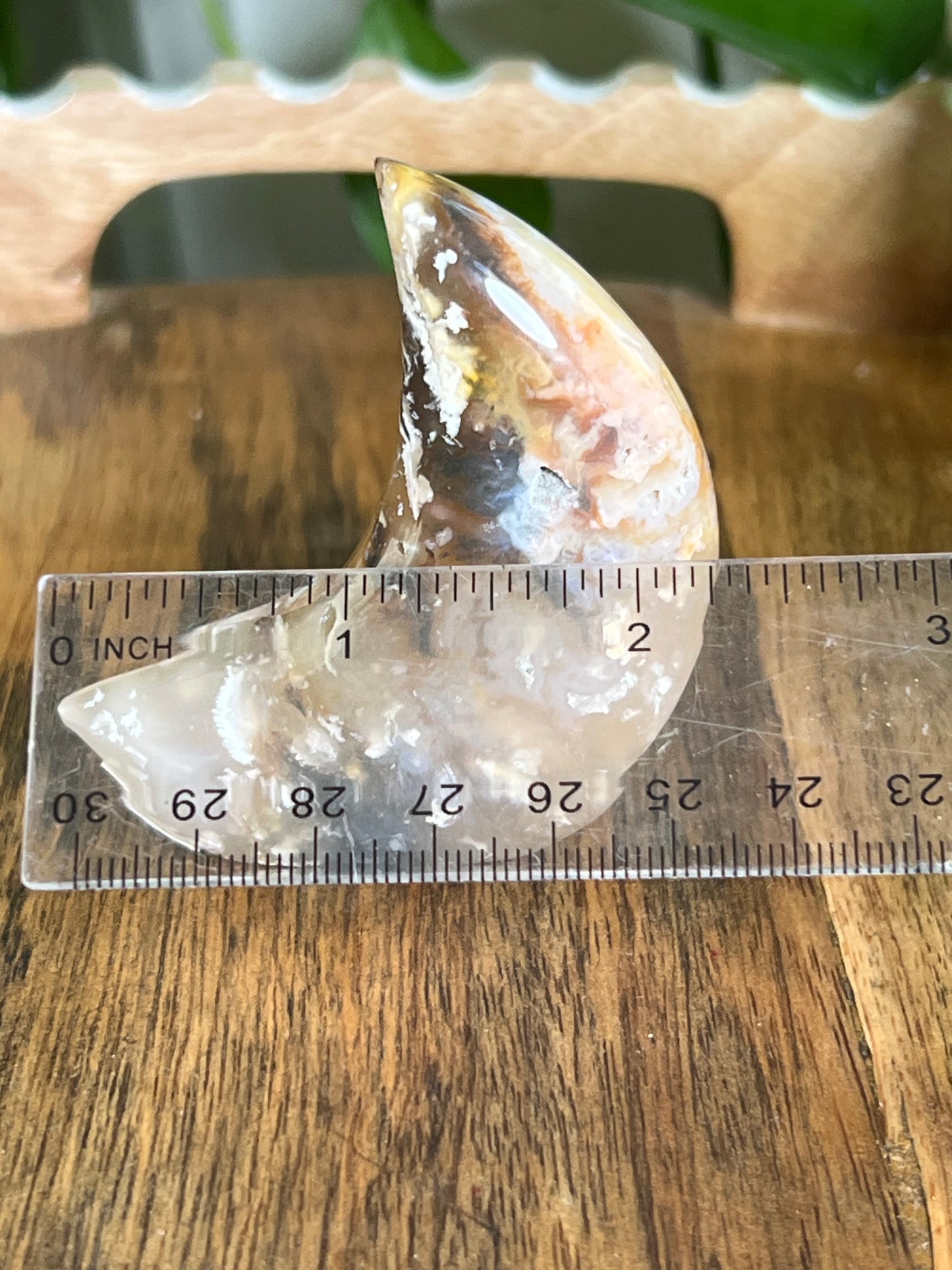 Rainbow Plume Agate Moon K