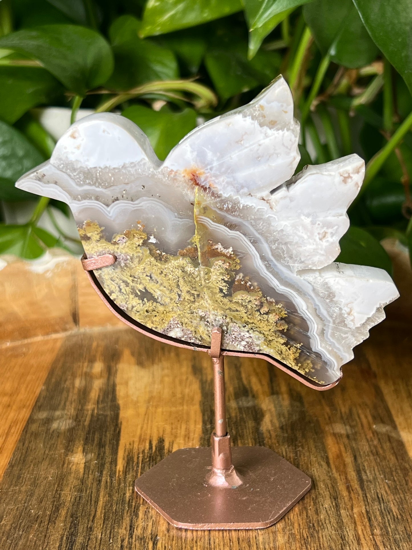 Scenic Moss Agate Bird