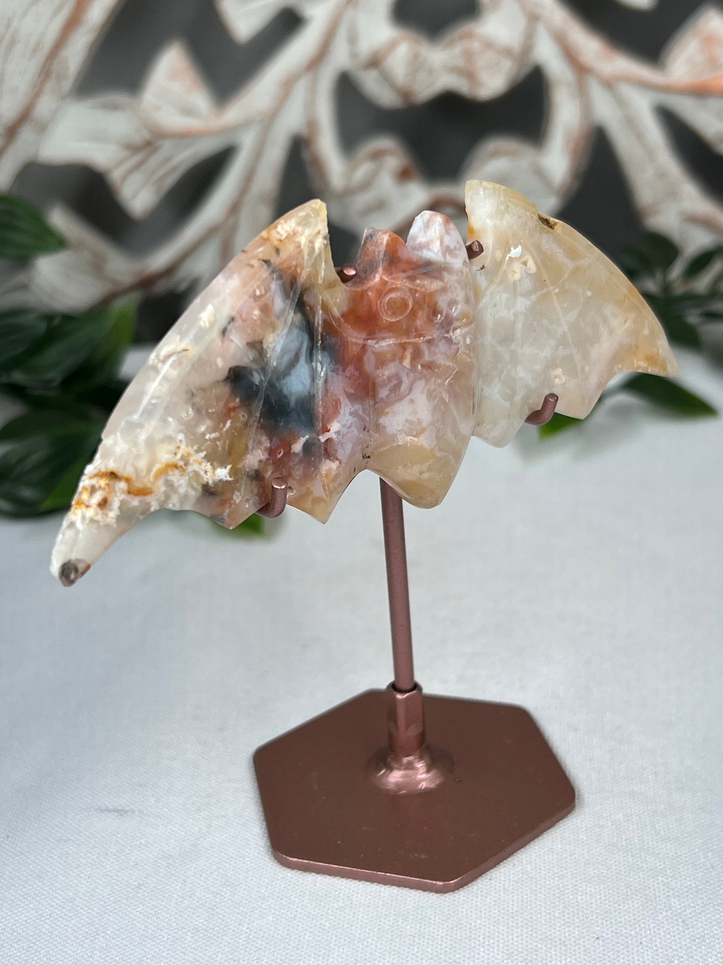 Rainbow Plume Agate Bat
