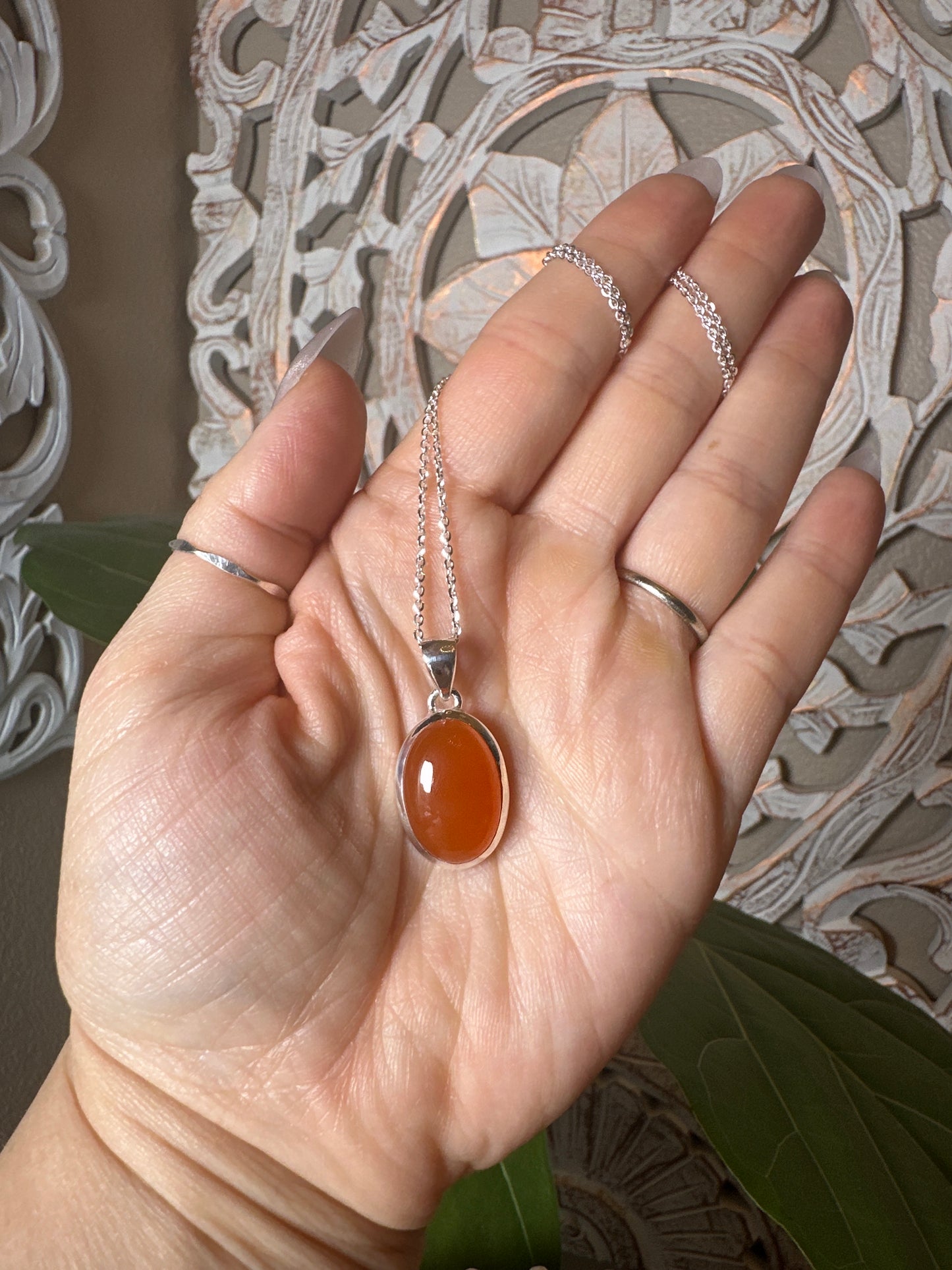 Carnelian Oval Necklace