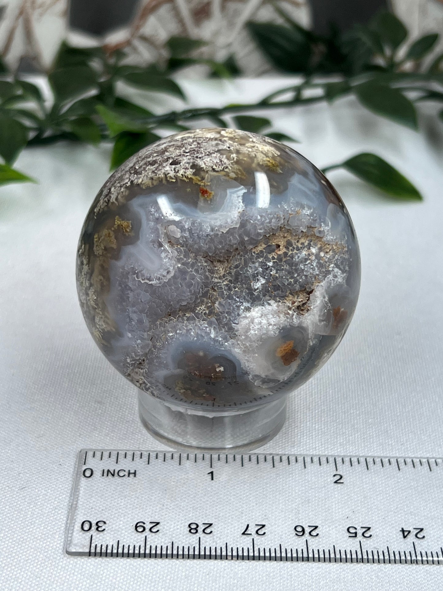 Scenic Moss Agate Sphere