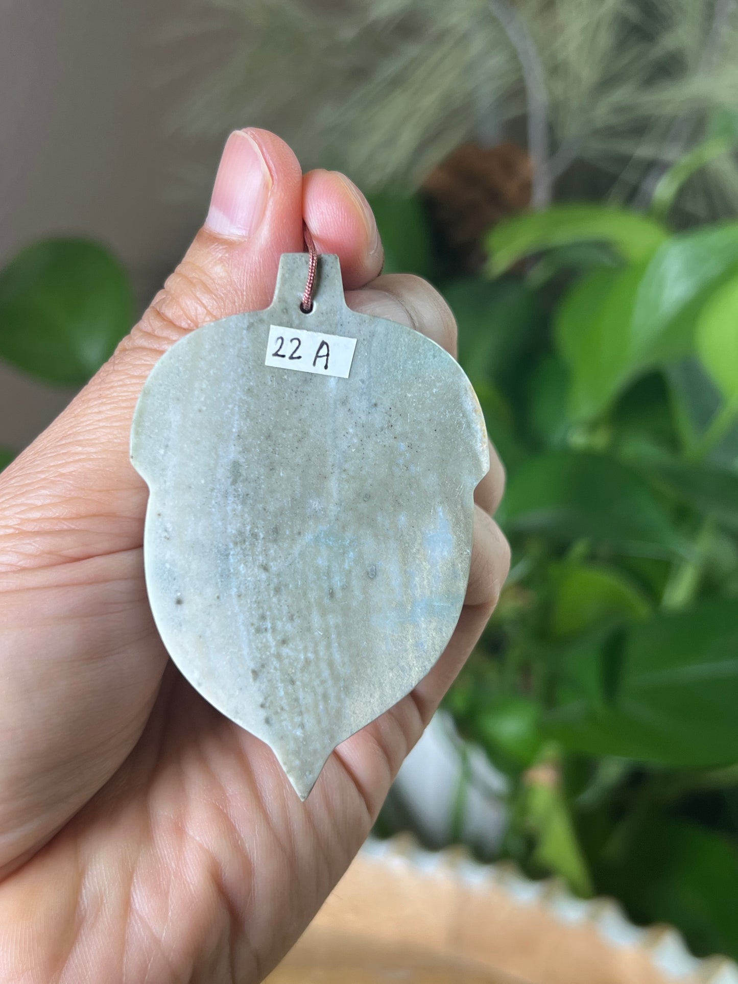 Blue Green Jasper Acorn Ornament