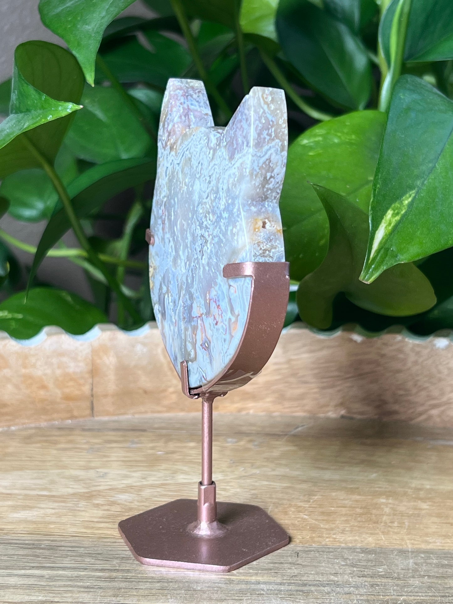 Sumatra Plume Agate Cat Head