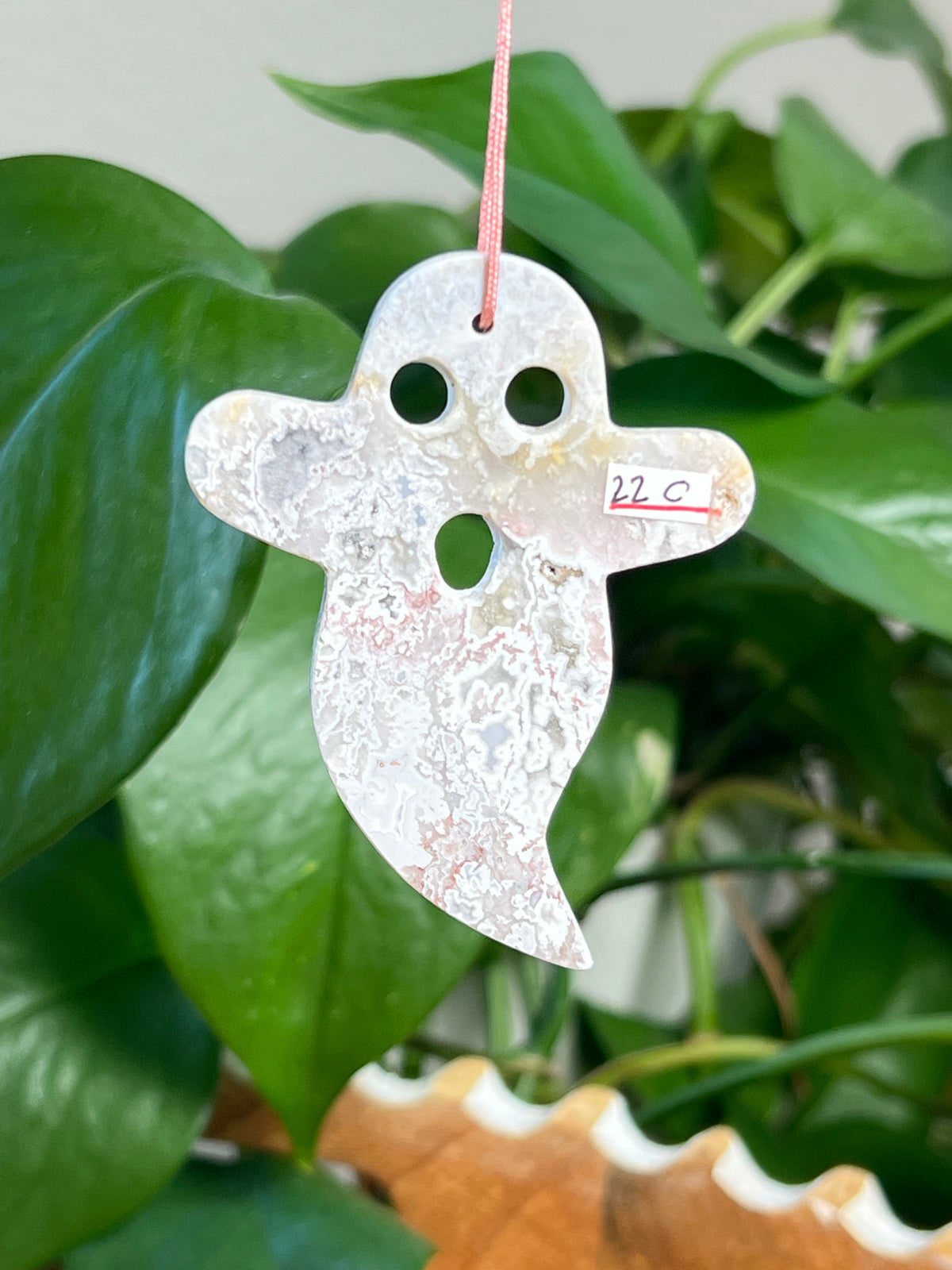 Sumatra Plume Agate Ghosts Ornaments