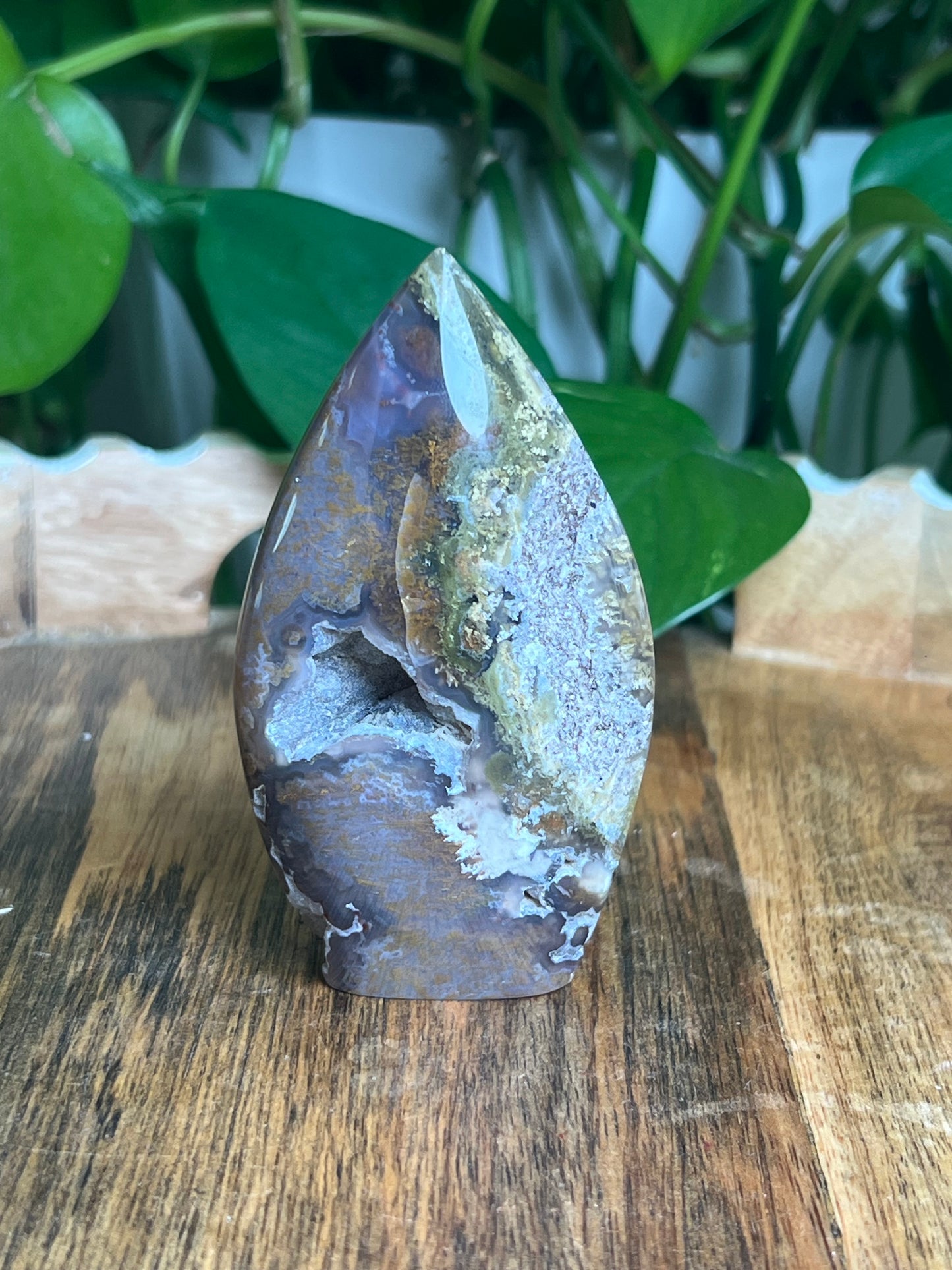 Scenic Moss Agate Flame: XC
