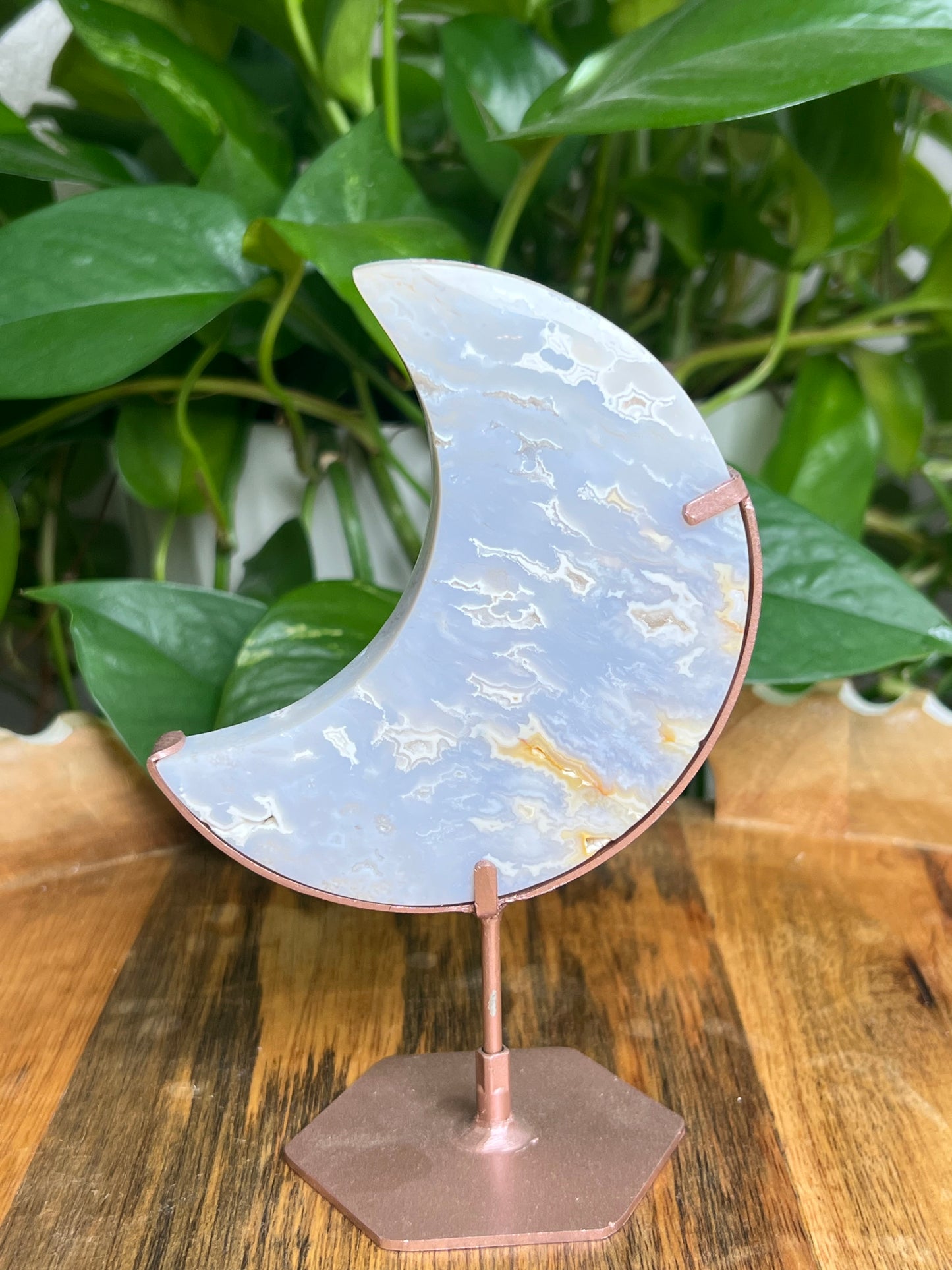 Winter Plume Agate Moon: PL