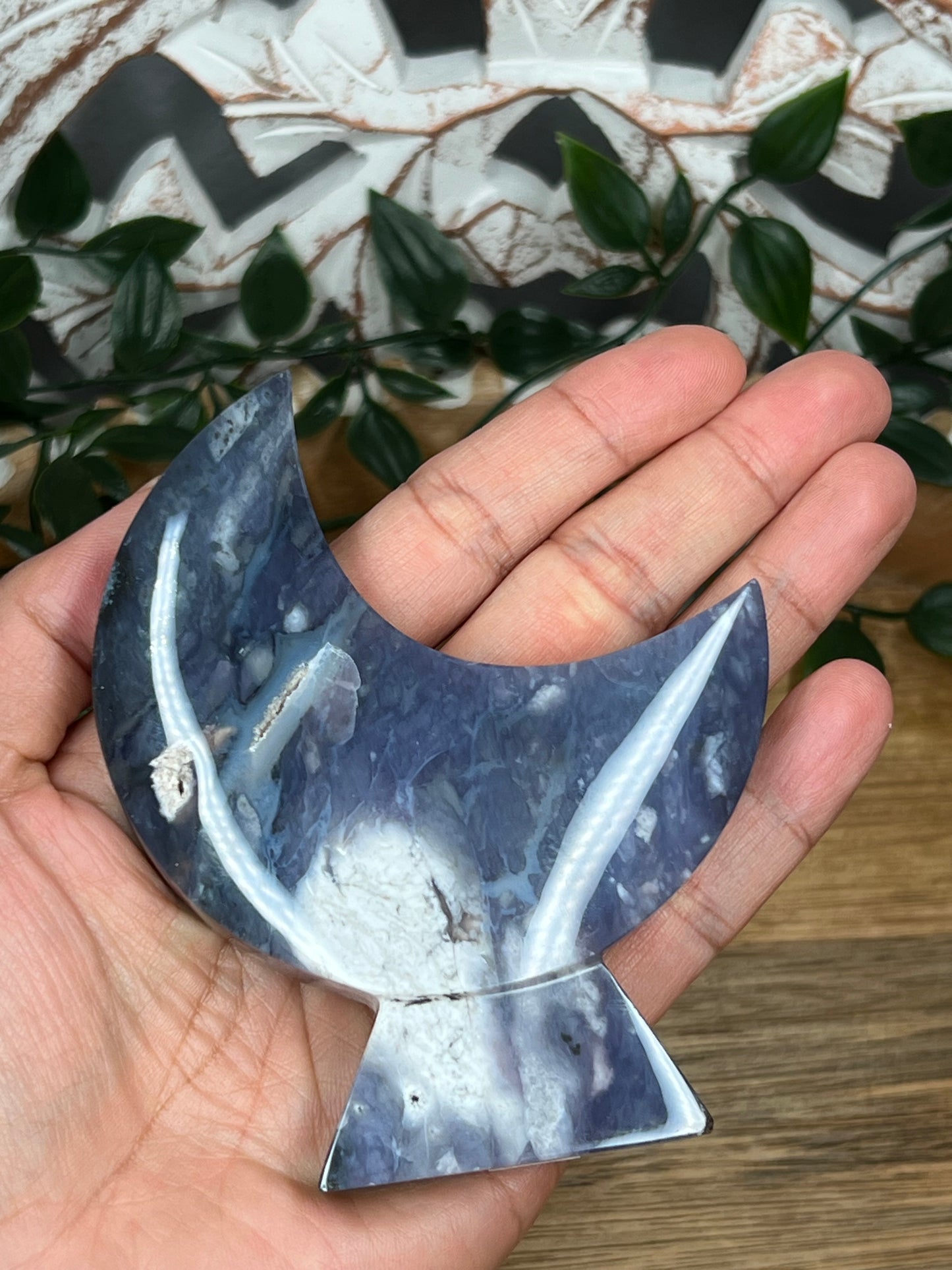 Purple Chalcedony Moon