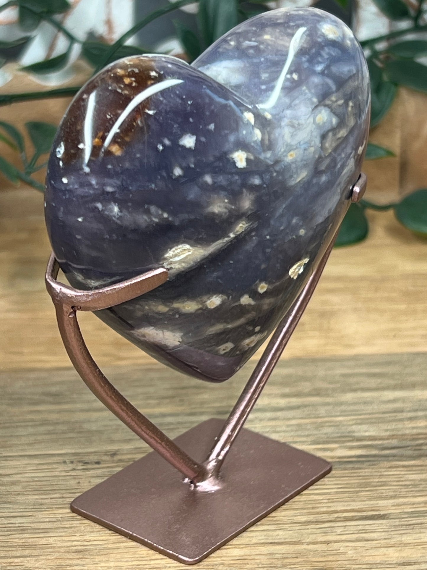 Purple Chalcedony Heart