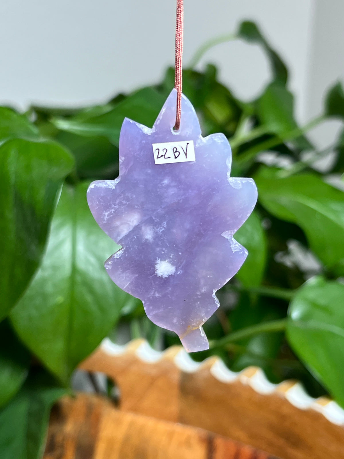Purple Chalcedony Leaf Ornaments