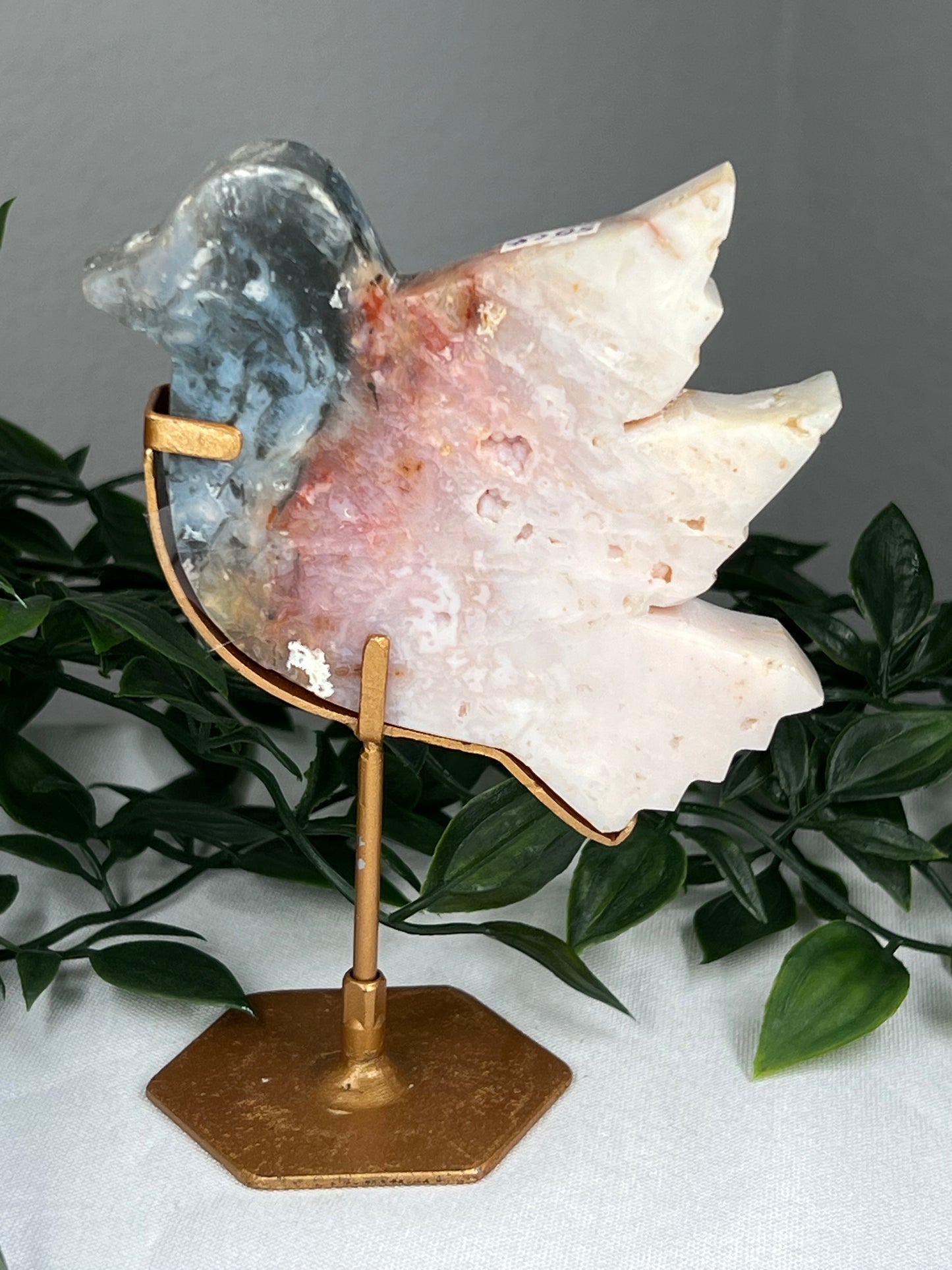 Rainbow Plume Agate Bird
