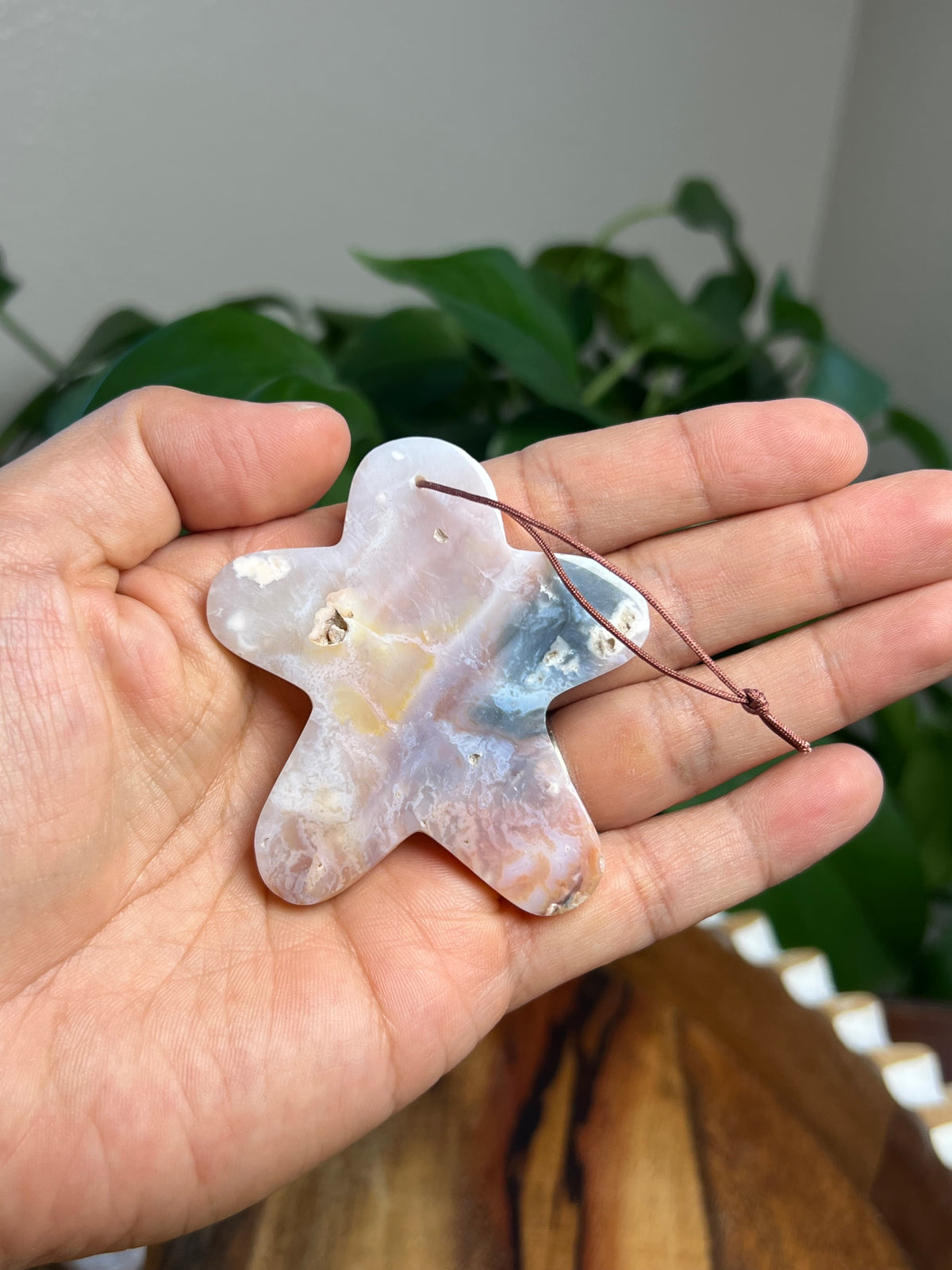 Rainbow Plume Agate Gingerbread Ornaments