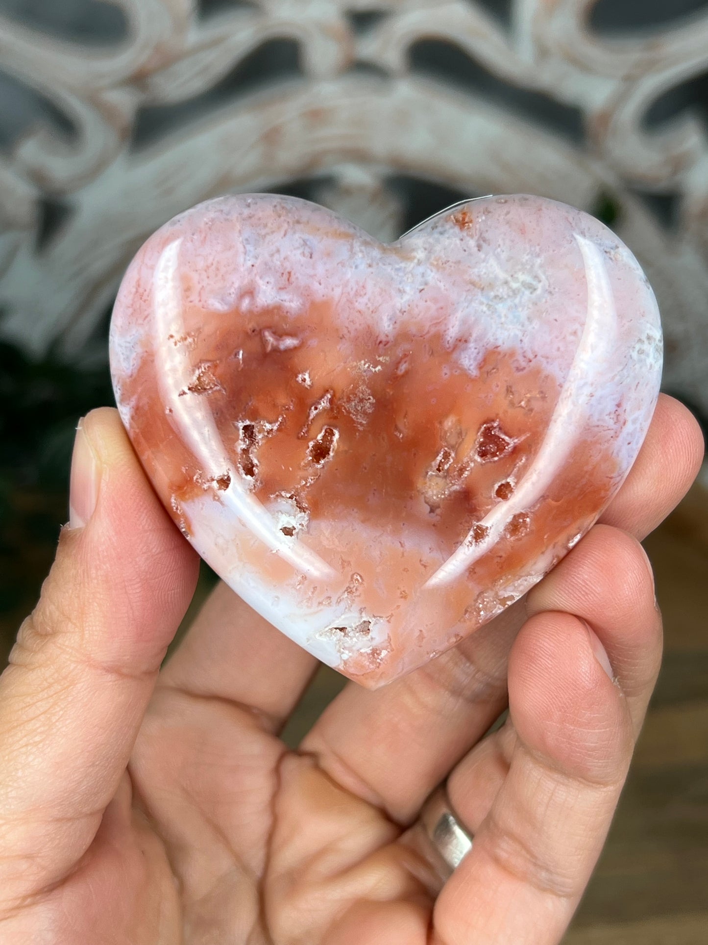 Pink Carnelian Heart