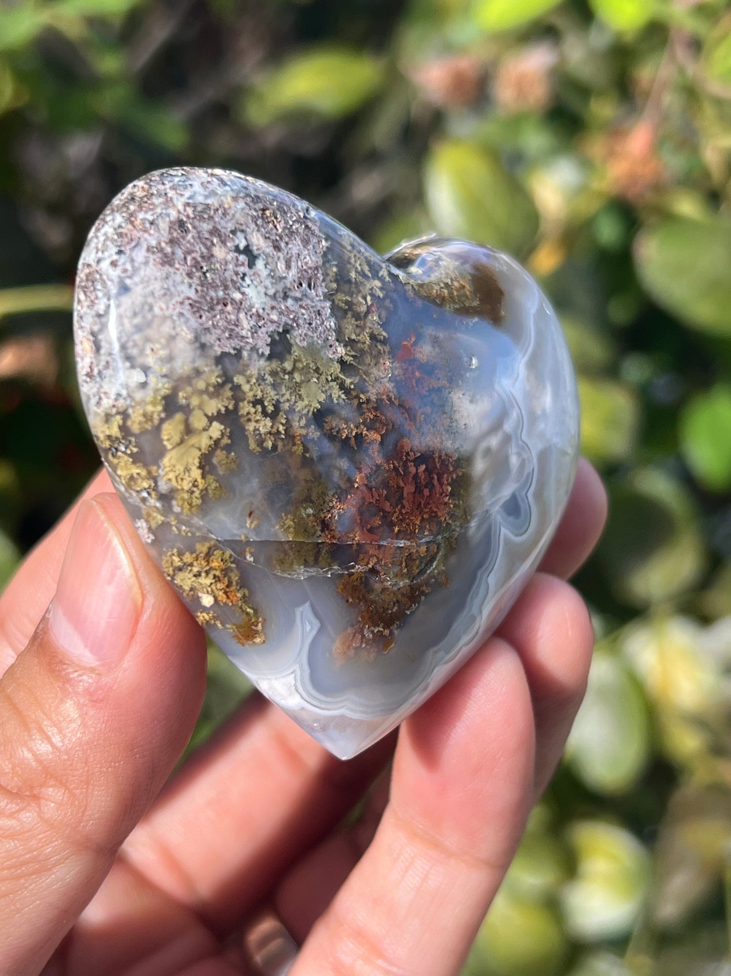 Scenic Moss Agate Heart AG