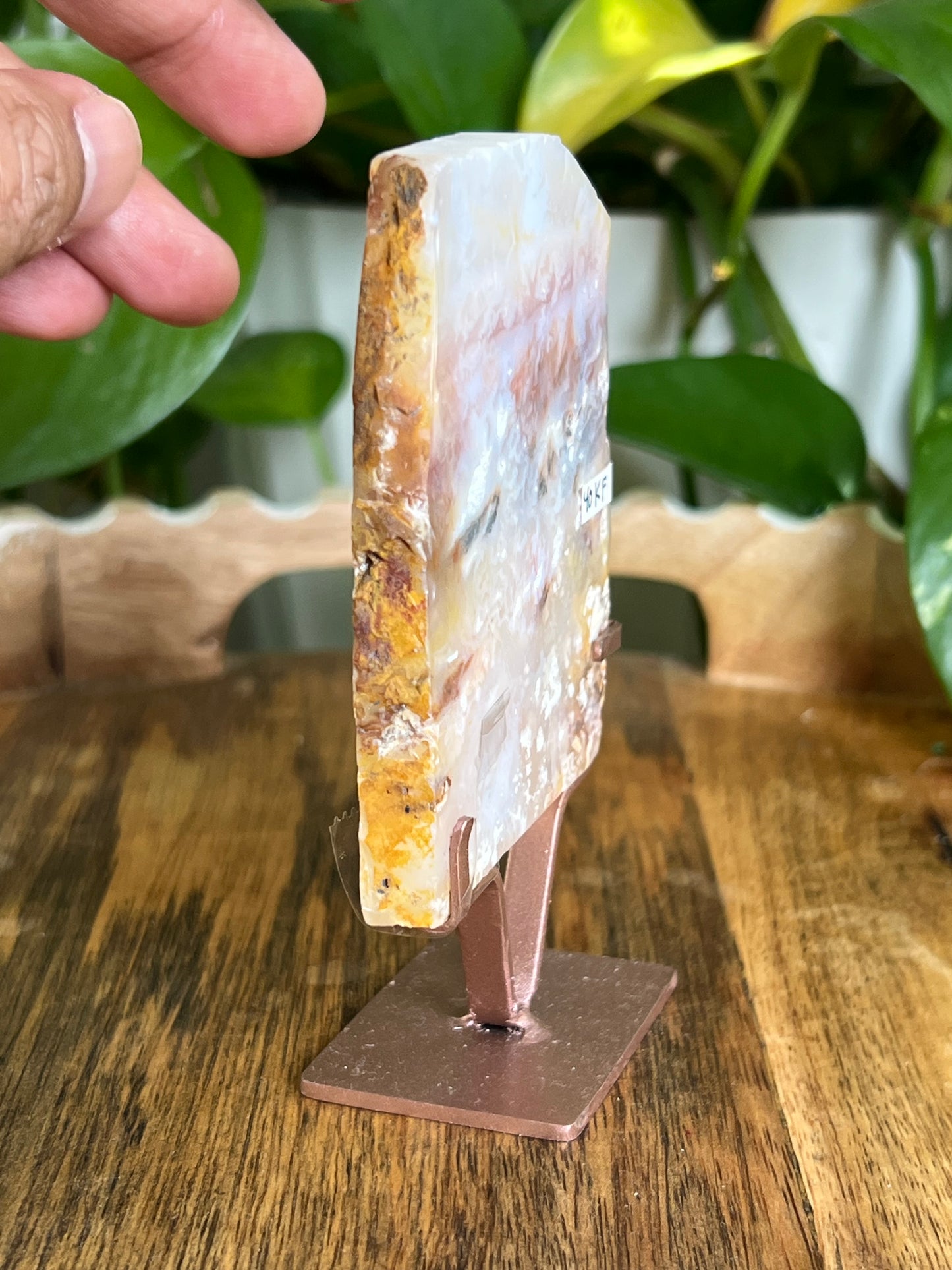 Rainbow Plume Agate Slab KF