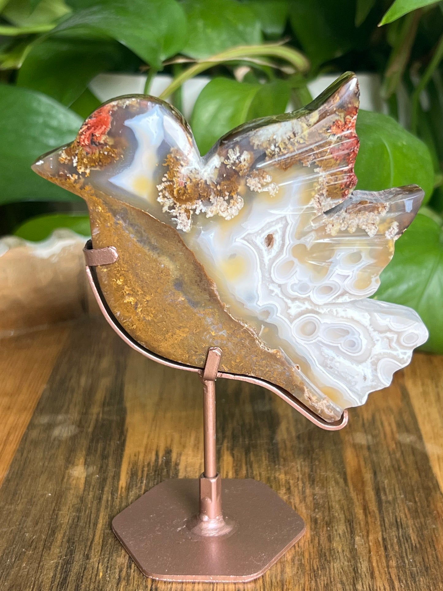 Scenic Moss Agate Bird
