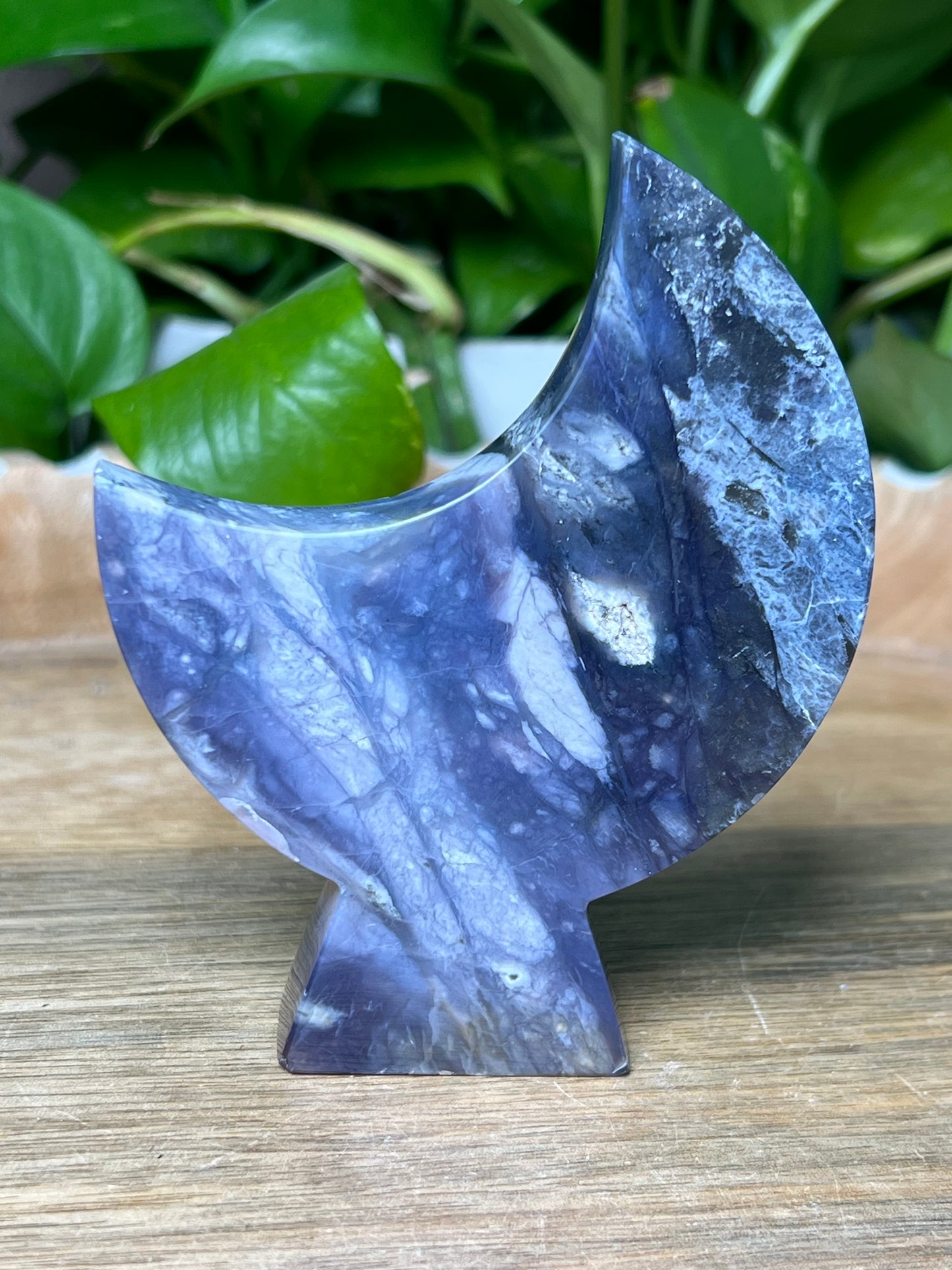 Purple Chalcedony Moon