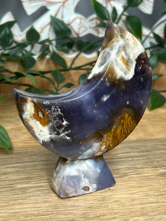 Purple Chalcedony Moon