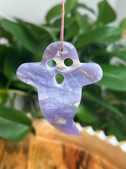 Purple Chalcedony Ornament Ghost: H