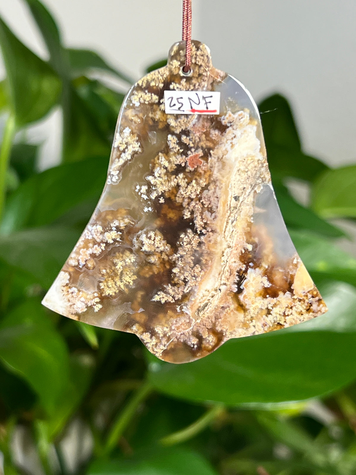 Scenic Moss Agate Bell Ornaments