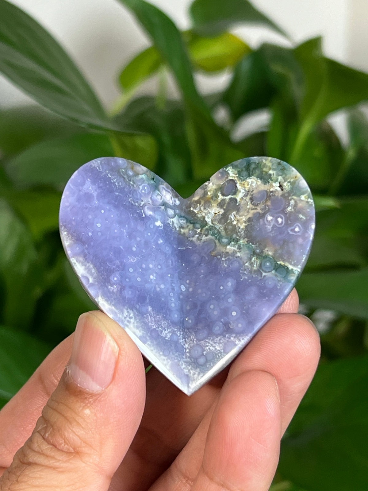 Grape Agate 3D Heart Butterflies