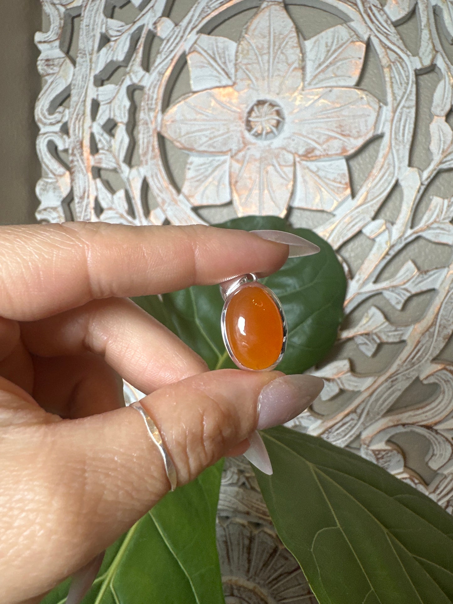 Carnelian Oval Necklace