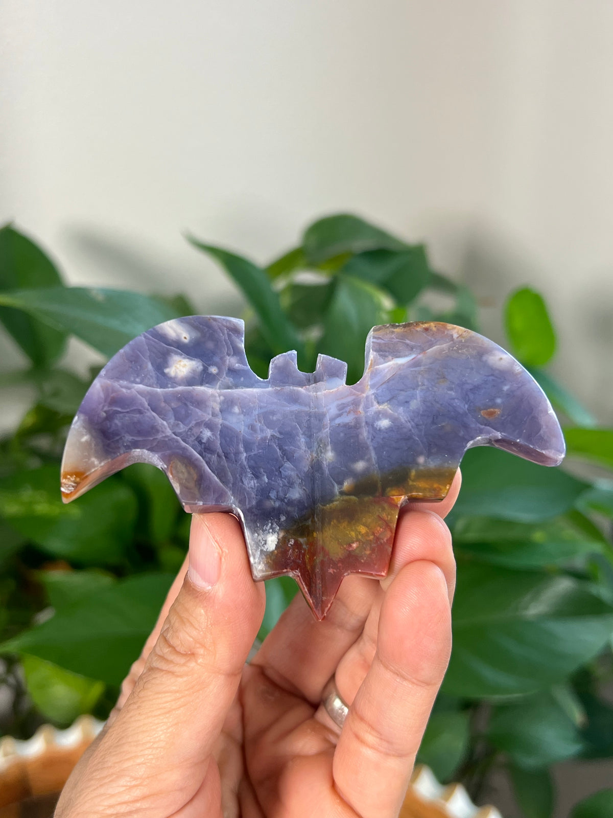 Purple Chalcedony 3D Bats
