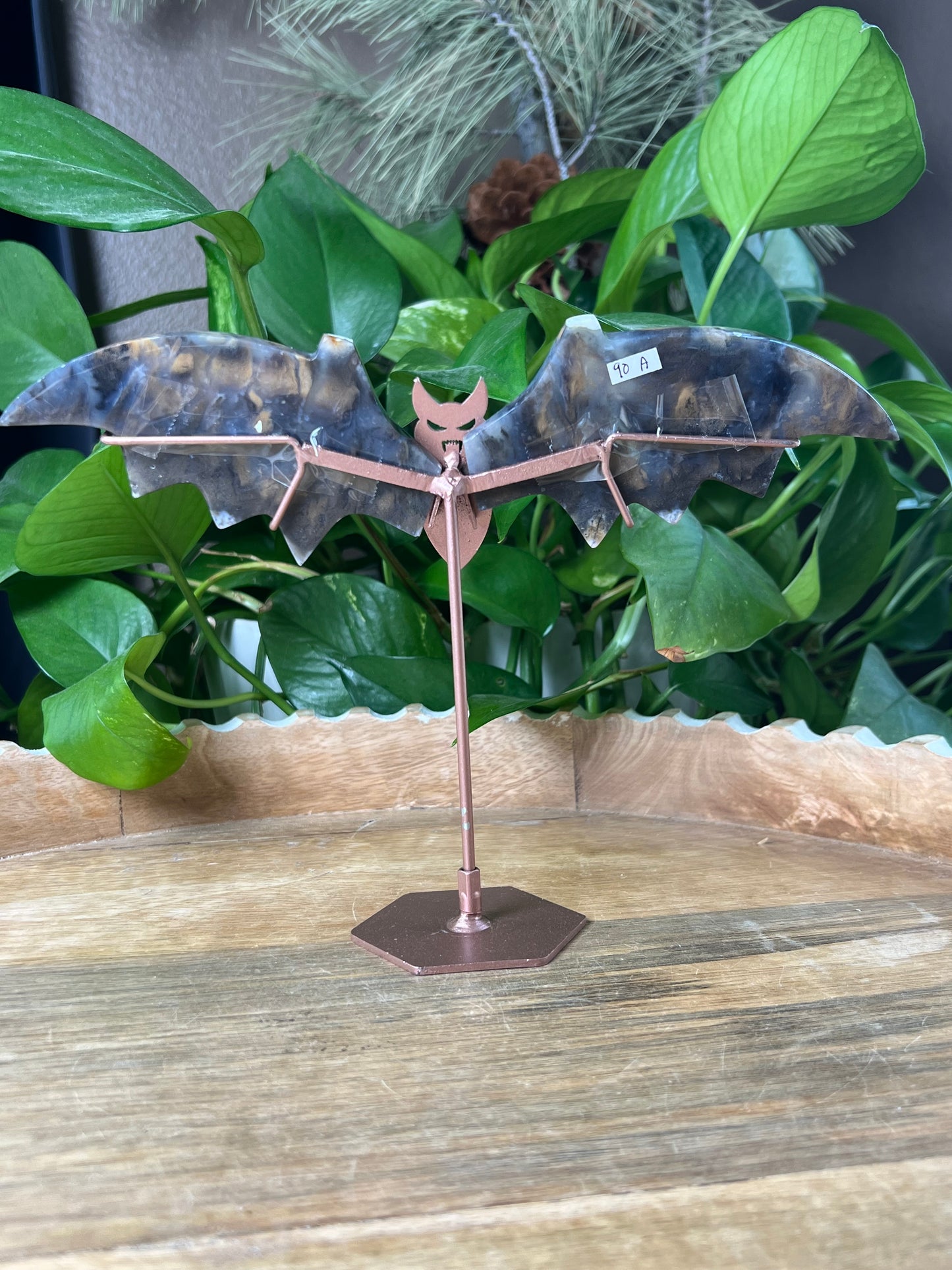 Dendritic Tiger Agate Bat Wings