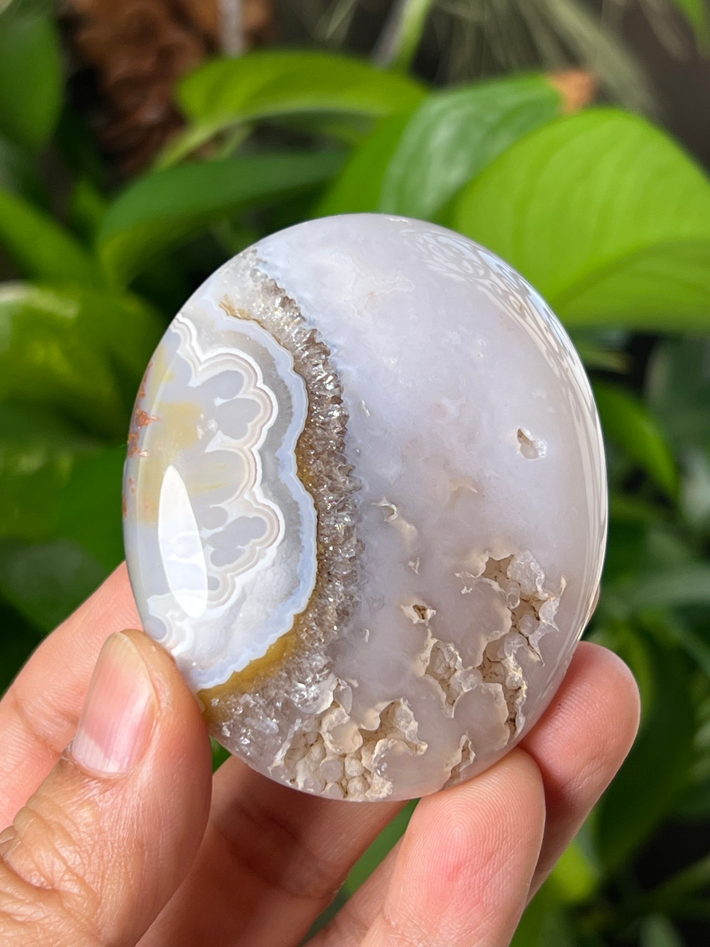 Scenic Moss Agate Palmstone