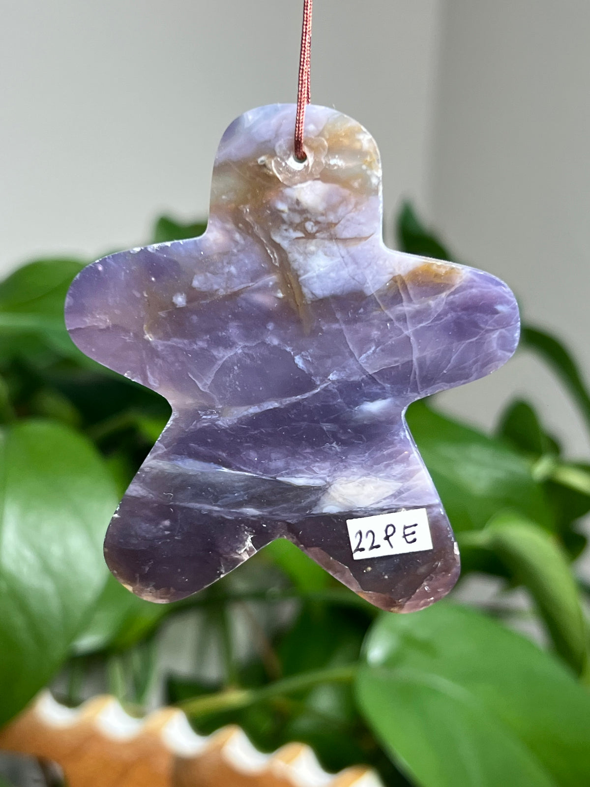 Purple Chalcedony Gingerbread Ornaments