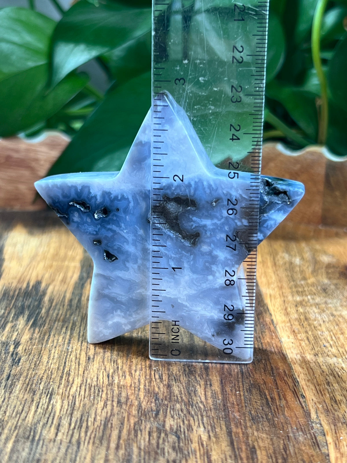 Blue Plume Agate Star: BX
