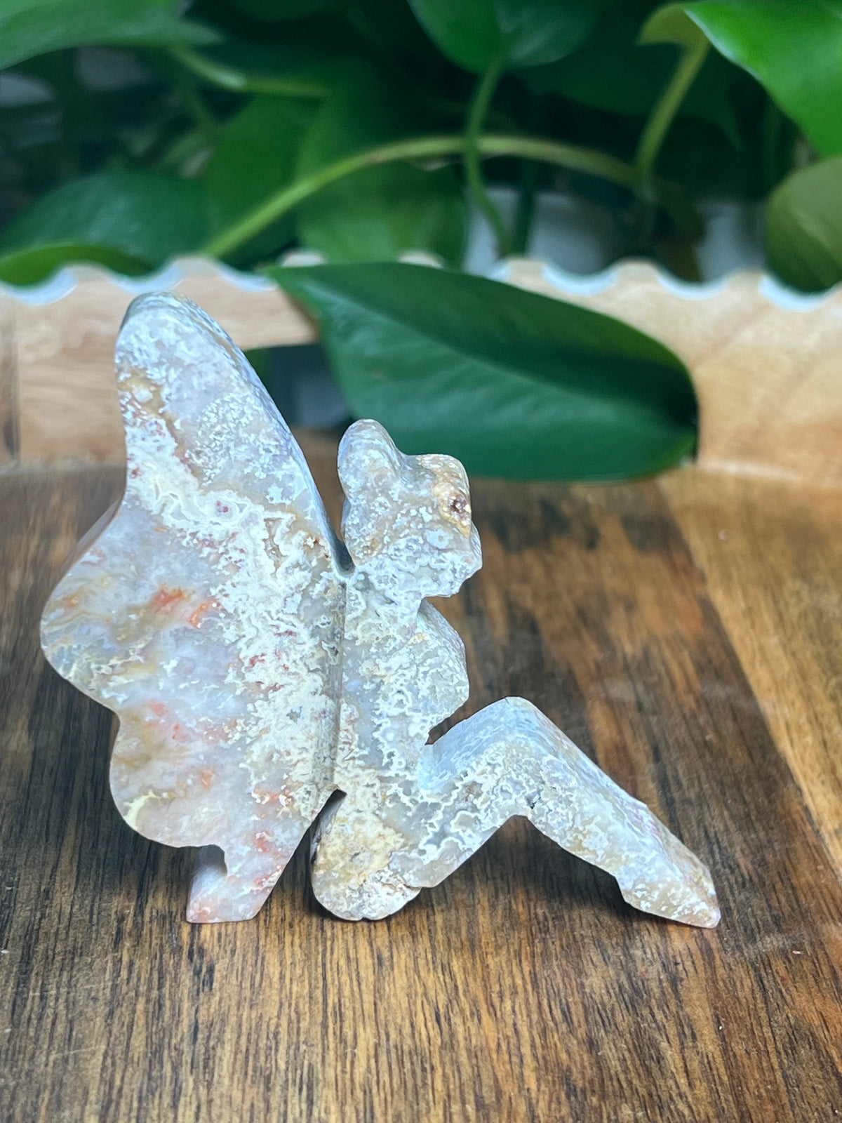 Sumatra Plume Agate Pixie Fairy: D
