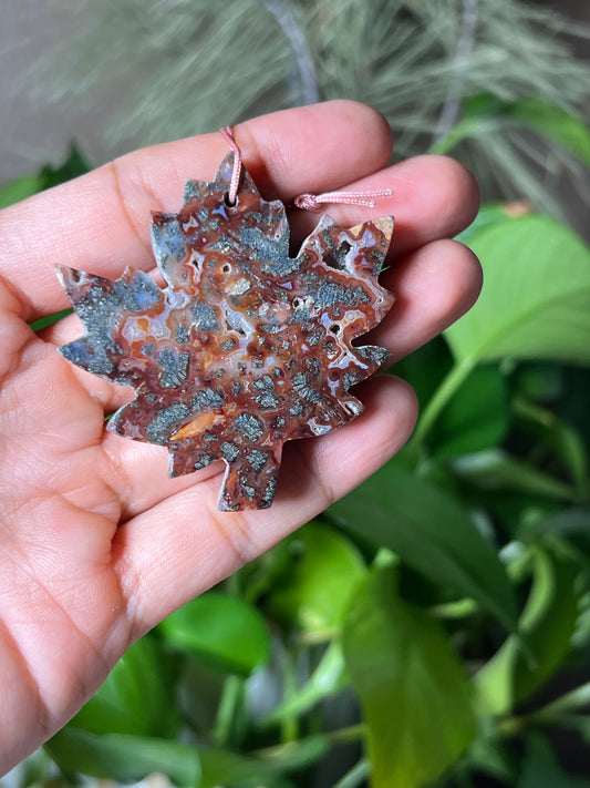 Marcasite Leaf Ornament