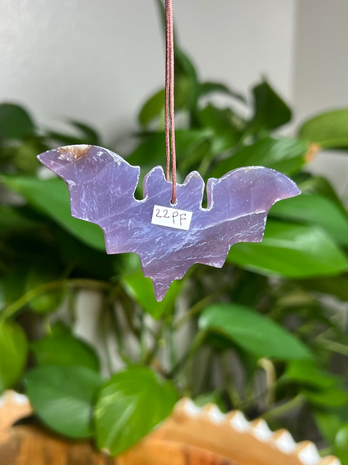 Purple Chalcedony Ornament Bat: PF