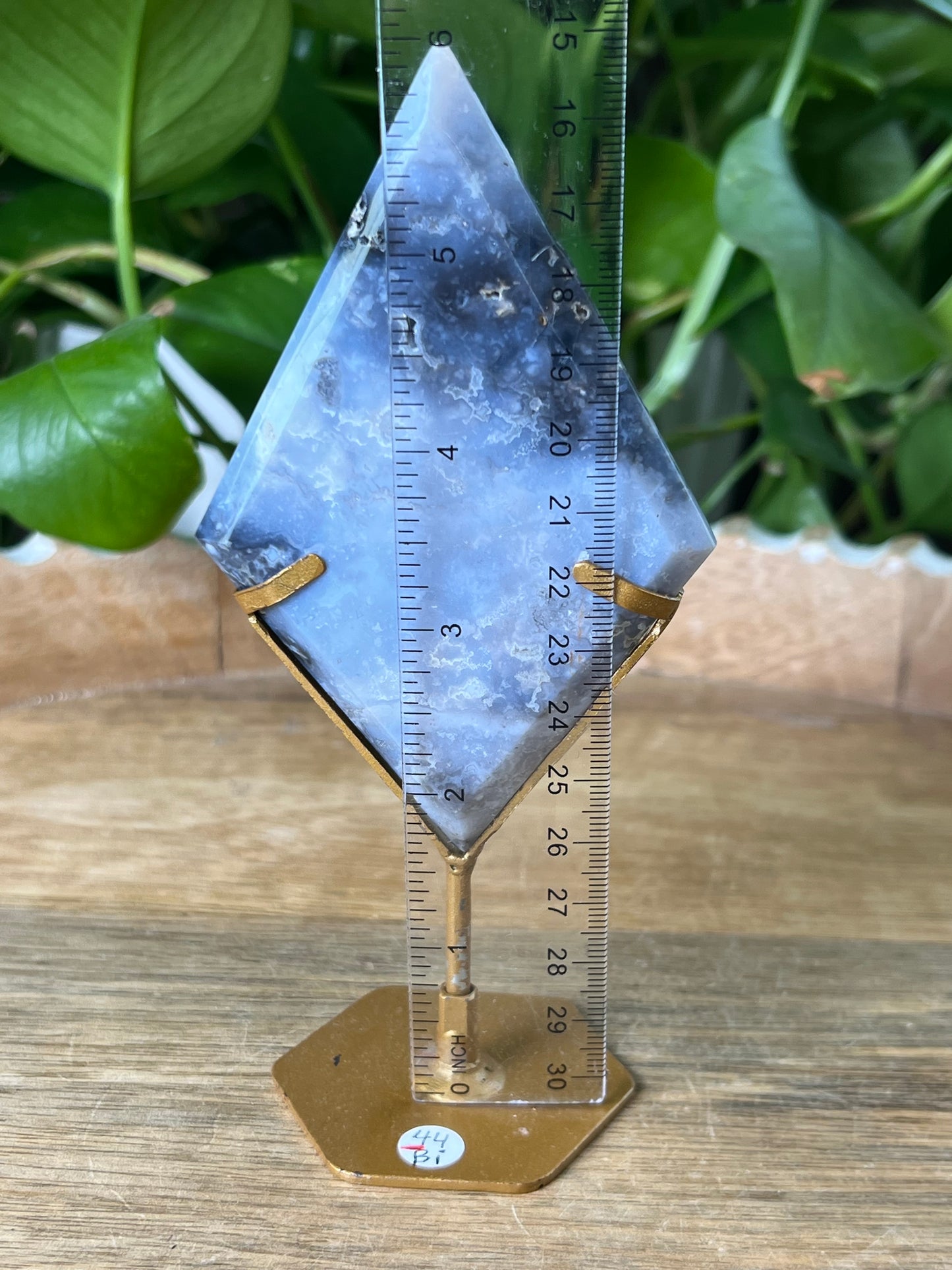Blue Plume Agate Diamond