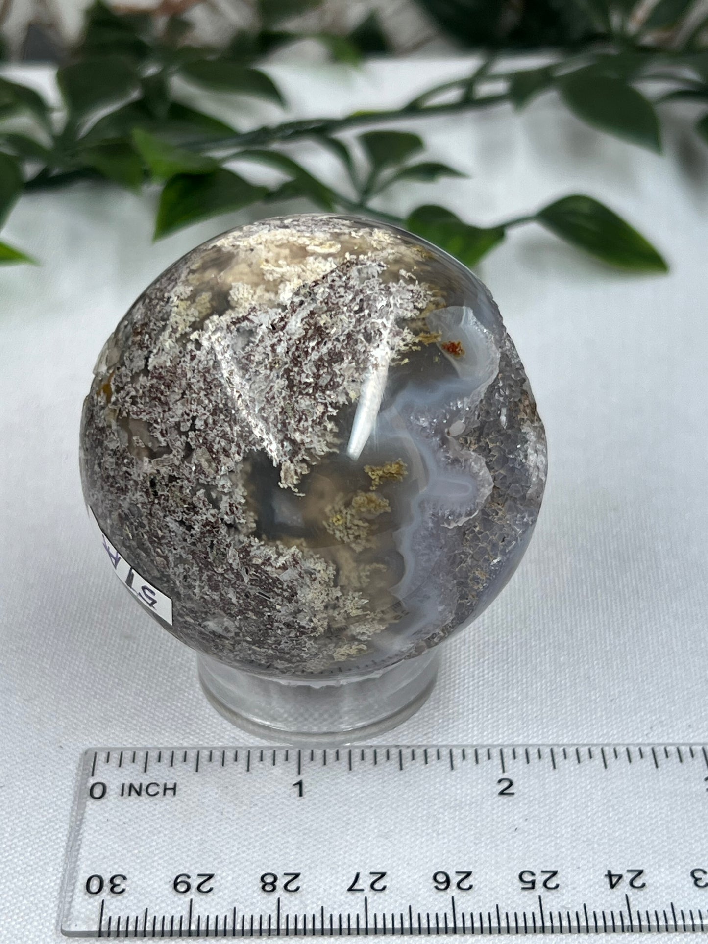 Scenic Moss Agate Sphere