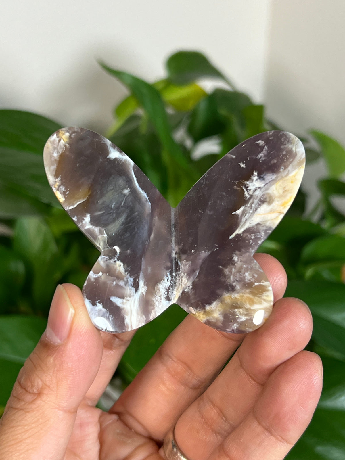 Purple Chalcedony 3D Butterflies