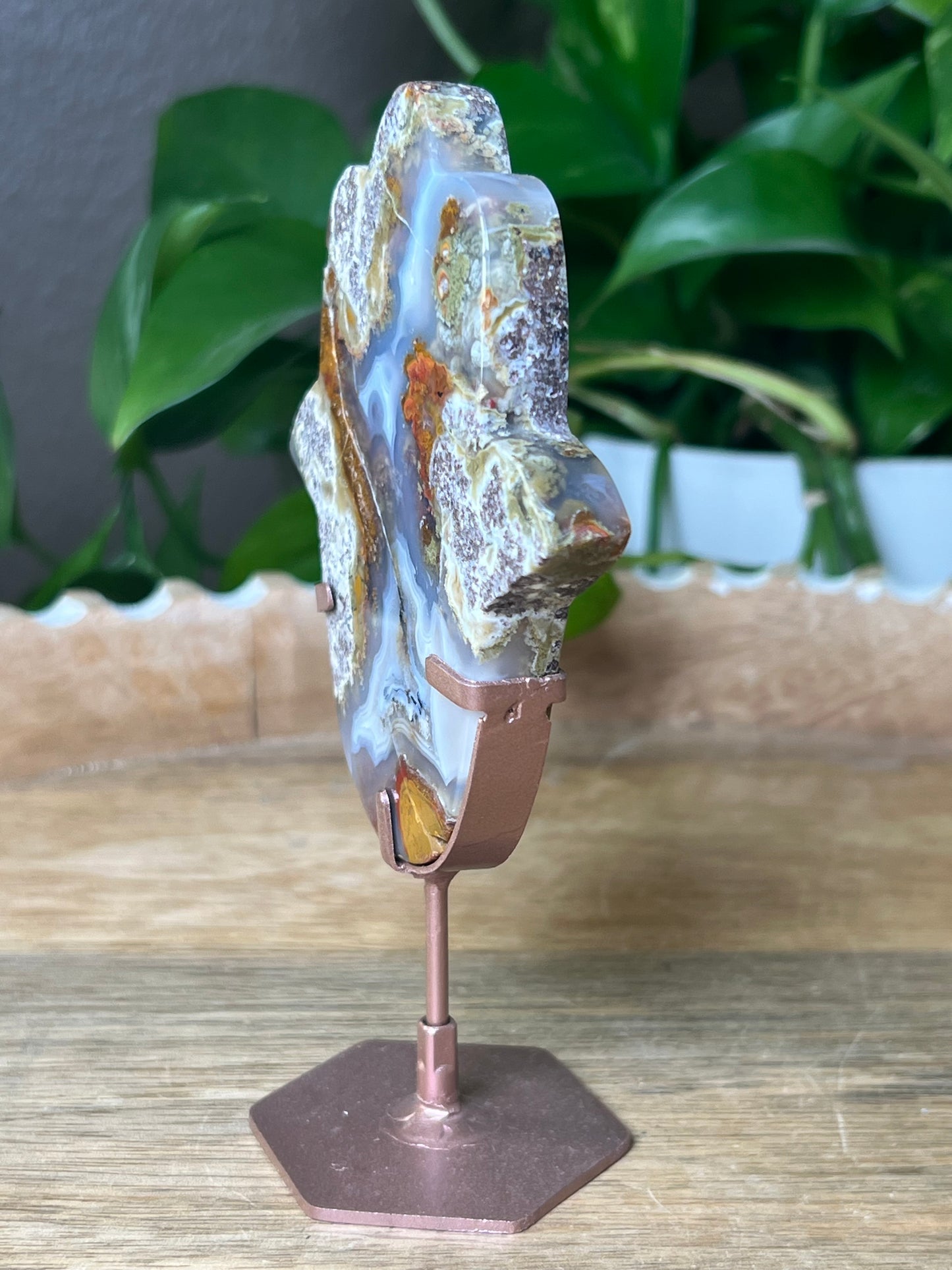 Scenic Moss Agate Hamsa