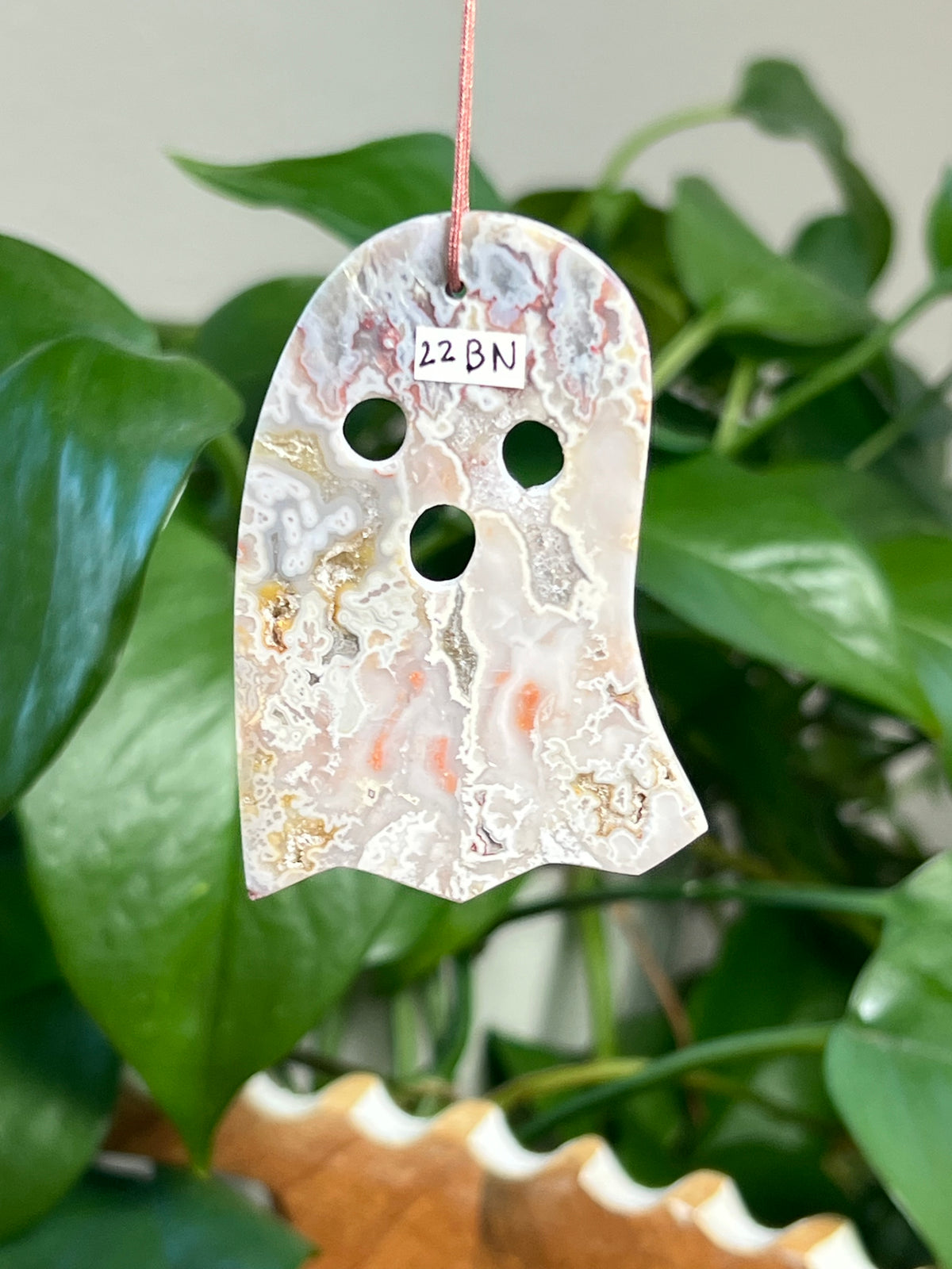 Sumatra Plume Agate Ghosts Ornaments