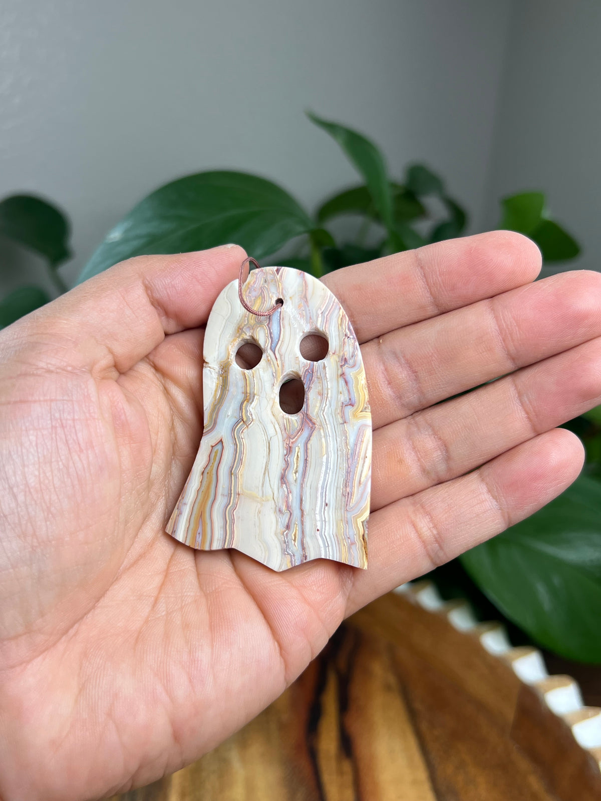Crazy Lace Agate Ornament Ghost: DC
