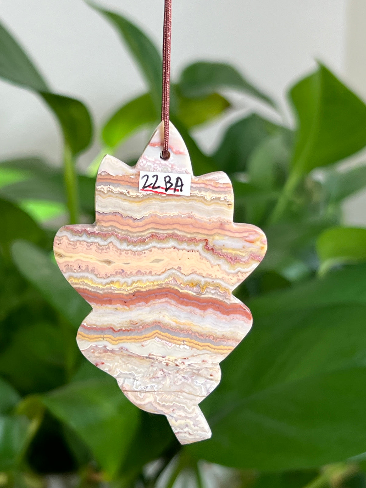 Crazy Lace Agate Leaf Ornaments