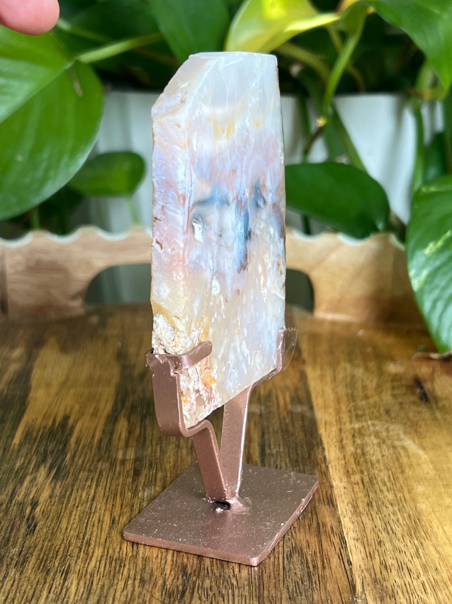 Rainbow Plume Agate Slab KF