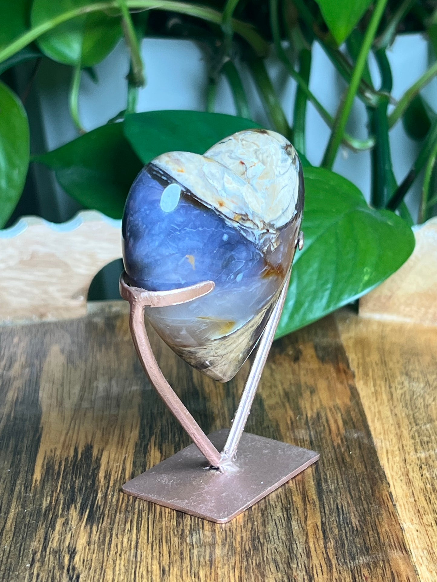 Purple Chalcedony Heart: PA