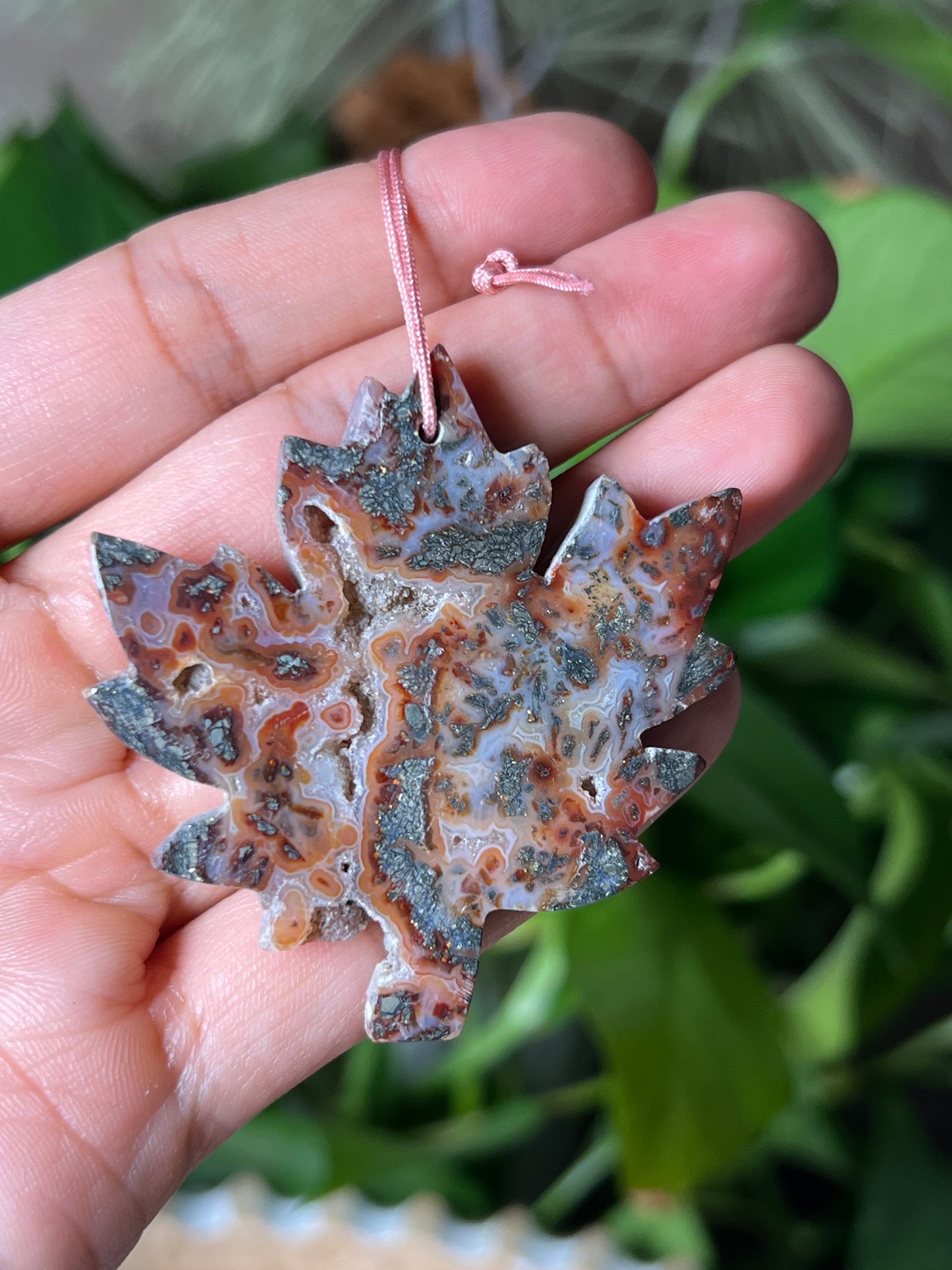Marcasite Leaf Ornament