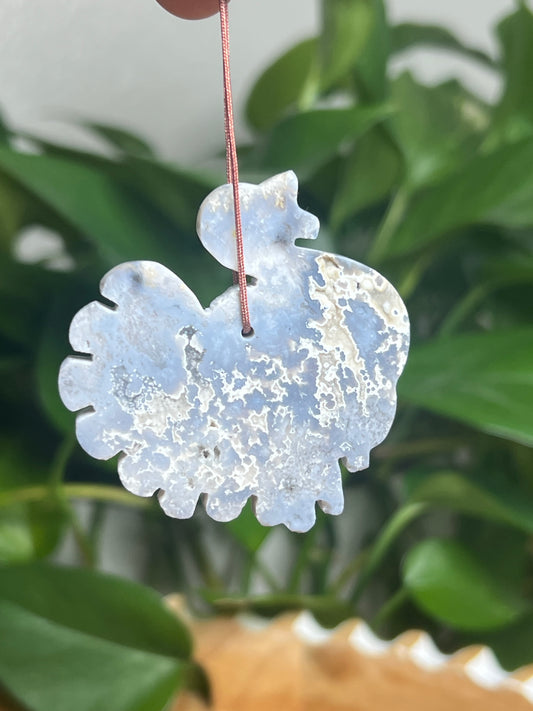 Blue Plume Agate Ornament Turkey: AC
