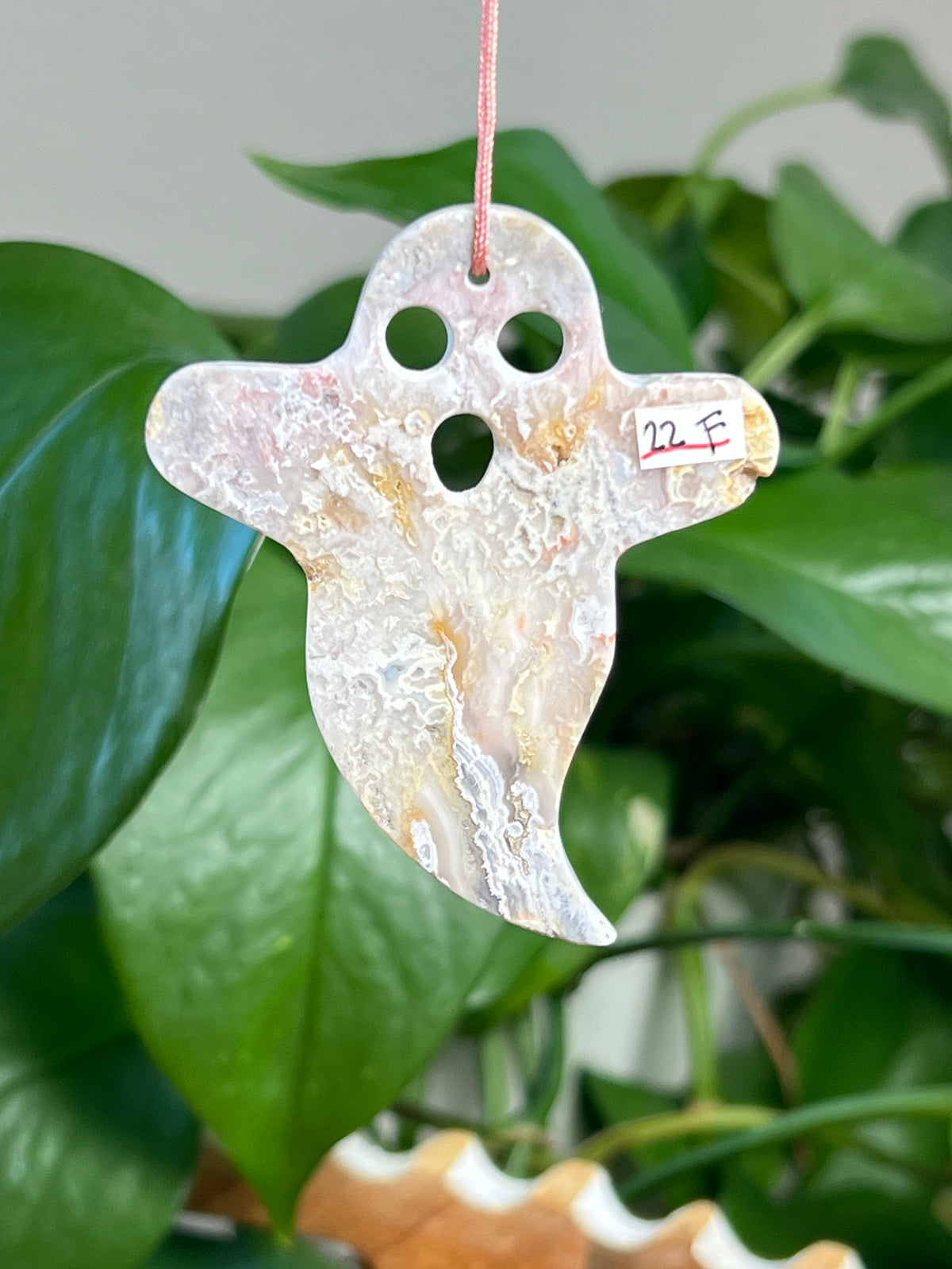 Sumatra Plume Agate Ghosts Ornaments