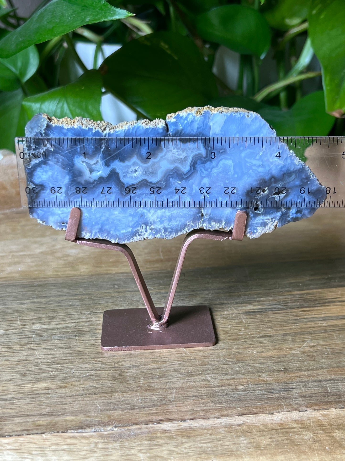 Blue Plume Agate Slab