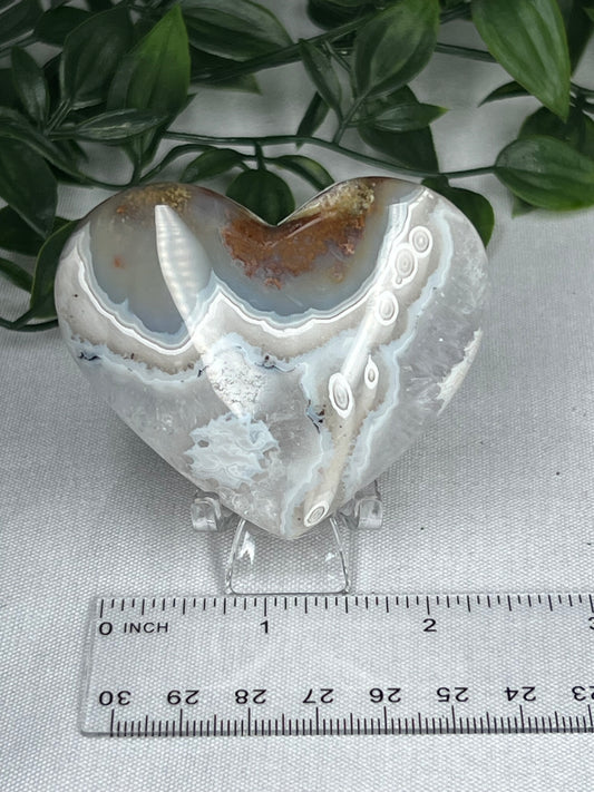 Scenic Moss Agate Heart