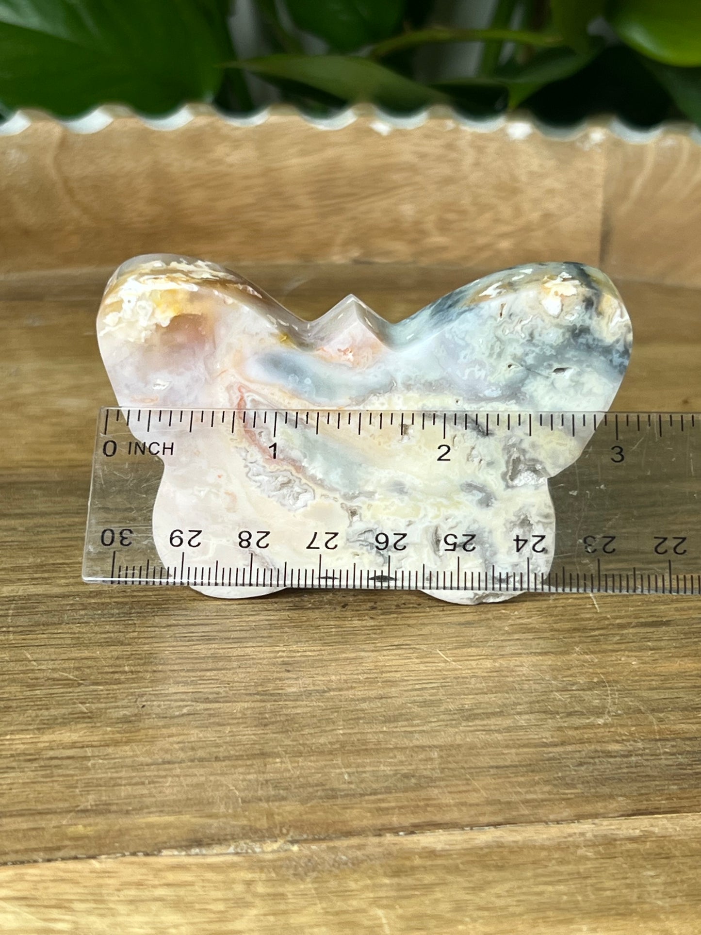Rainbow Plume Agate Butterfly