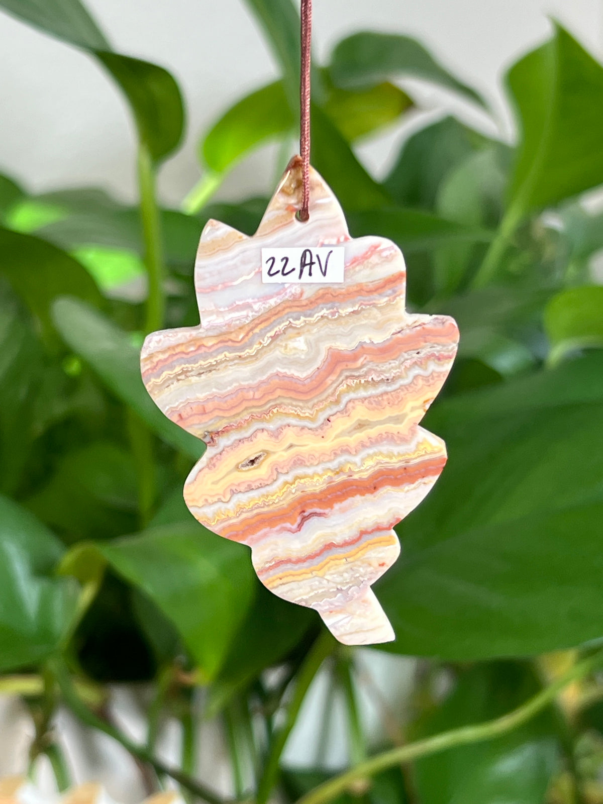 Crazy Lace Agate Leaf Ornaments